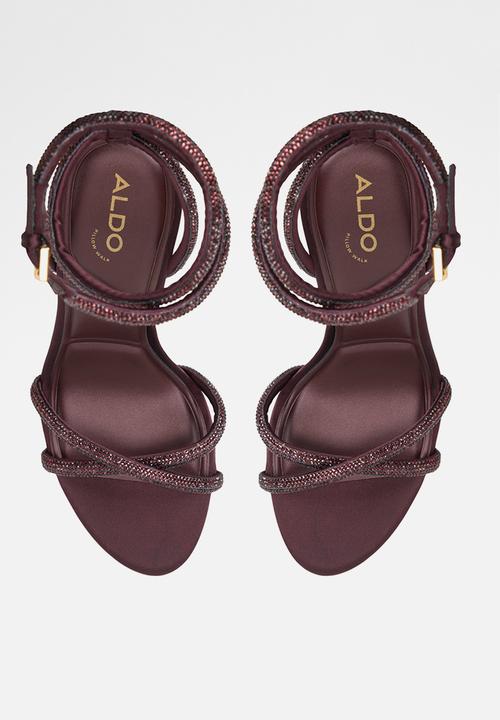 ALDO - Manaelden open toe ankle strap - burgundy