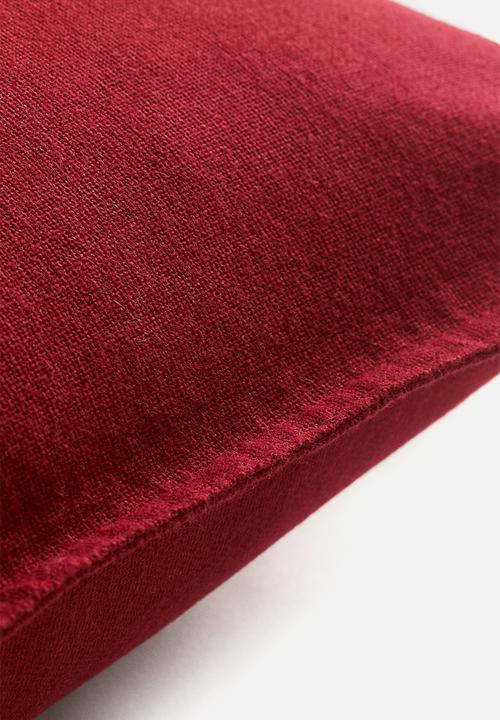 H&M - Linen-blend cushion cover - dark red