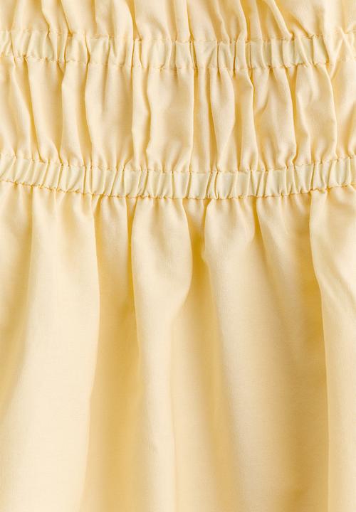 H&M - Tie-strap cotton dress - light yellow