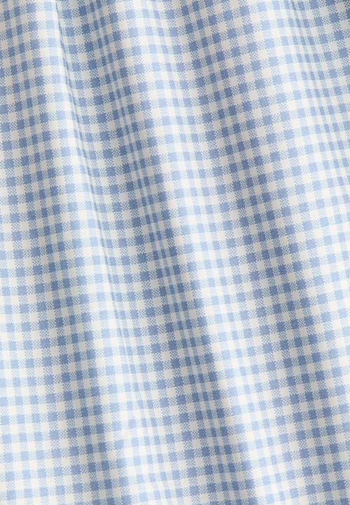 H&M - Tie-strap cotton dress - light blue/gingham check