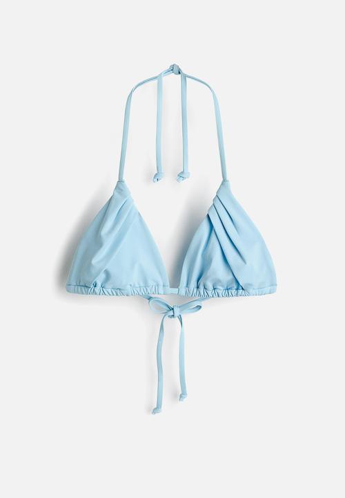 H&M - Padded triangle bikini top - light blue