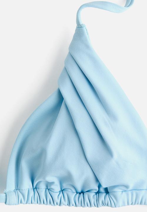 H&M - Padded triangle bikini top - light blue