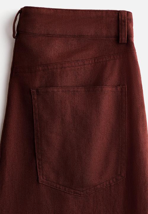 H&M - Linen-blend trousers - dark brown
