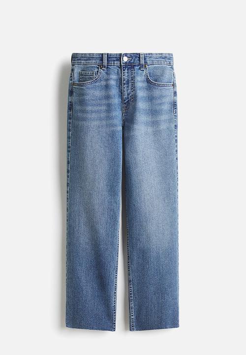 H&M - Flared regular waist ankle jeans - light denim blue