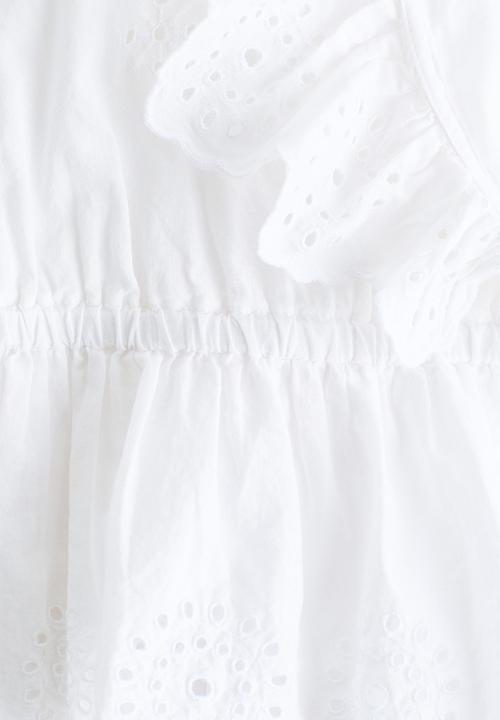 H&M - Broderie anglaise cotton blouse - white