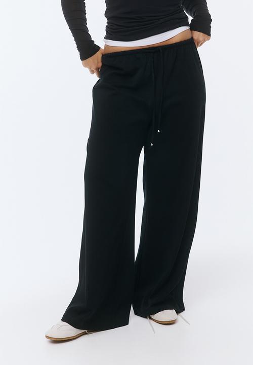H&M - Cotton drawstring trousers - black
