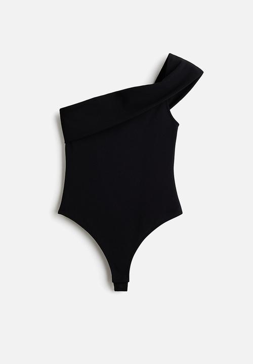 H&M - Off-the-shoulder thong body - black