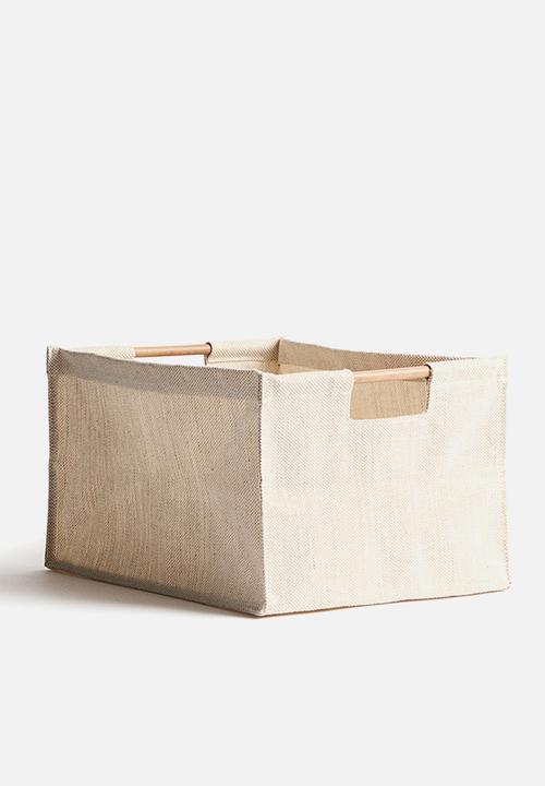 H&M - Jute-blend storage basket - light dusty beige
