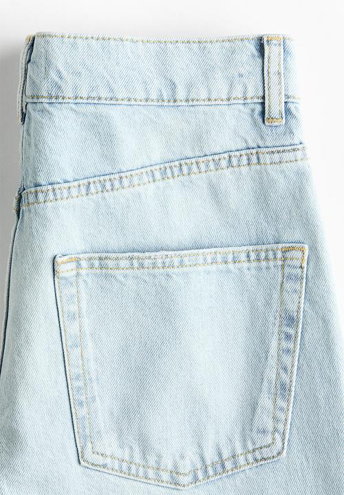 H&M - Barrel high waist ankle jeans - light denim blue