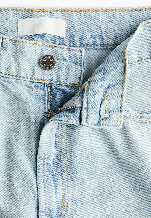 H&M - Barrel high waist ankle jeans - light denim blue