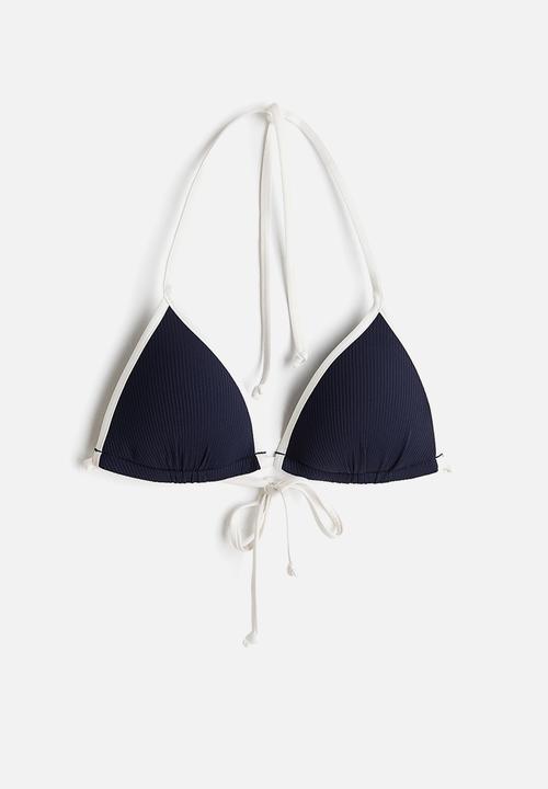 H&M - Push-up triangle bikini top - navy blue