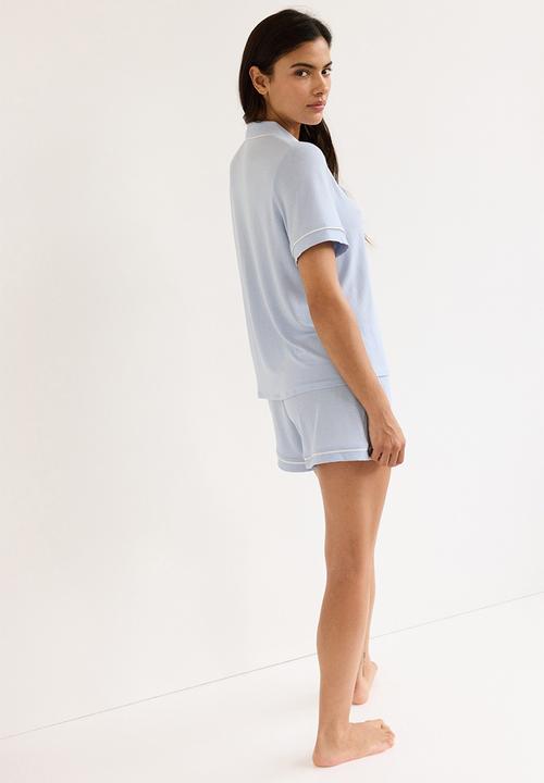 H&M - Viscose-blend pyjamas - light blue