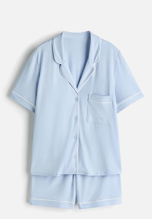 H&M - Viscose-blend pyjamas - light blue