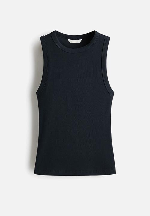 H&M - Ribbed vest top - navy blue