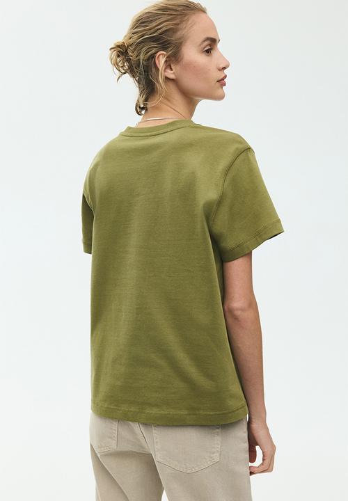 H&M - Oversized cotton t-shirt - olive green