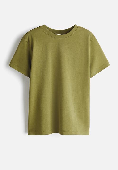 H&M - Oversized cotton t-shirt - olive green