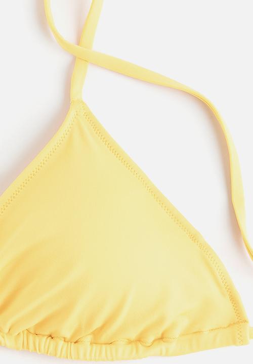 H&M - Padded triangle bikini top - yellow