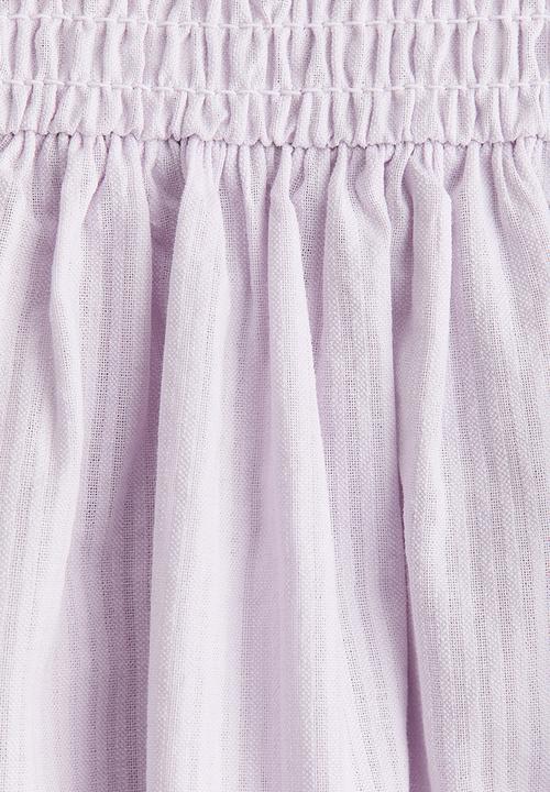 H&M - Smocked seersucker dress - light purple