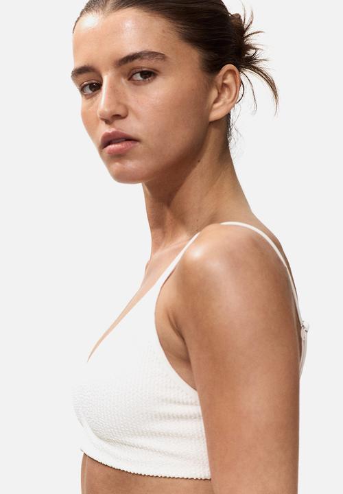 H&M - Padded bikini top - white