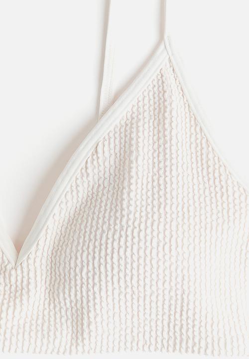 H&M - Padded bikini top - white