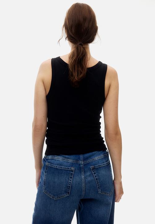 H&M - Mama ribbed vest top - black