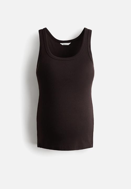 H&M - Mama ribbed vest top - dark brown