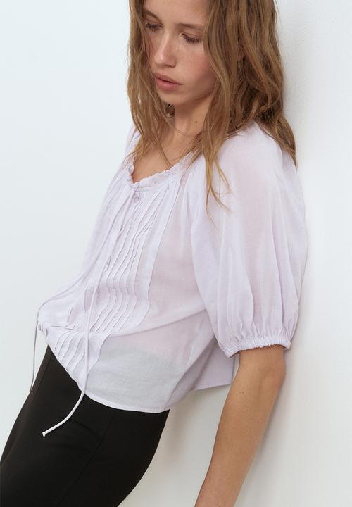 H&M - Pintucked blouse - light purple