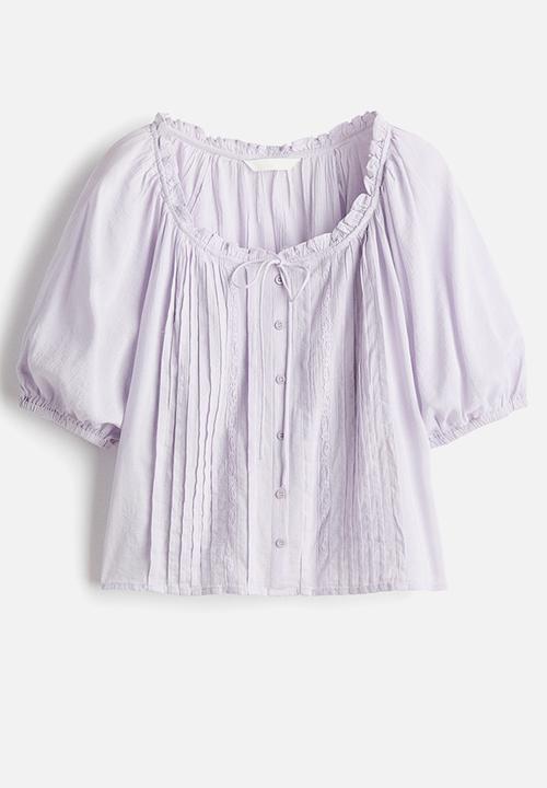 H&M - Pintucked blouse - light purple