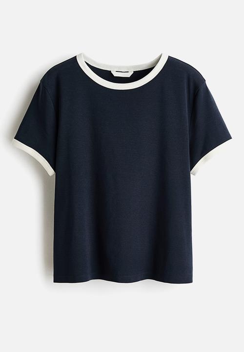 H&M - Cotton T-shirt - navy blue