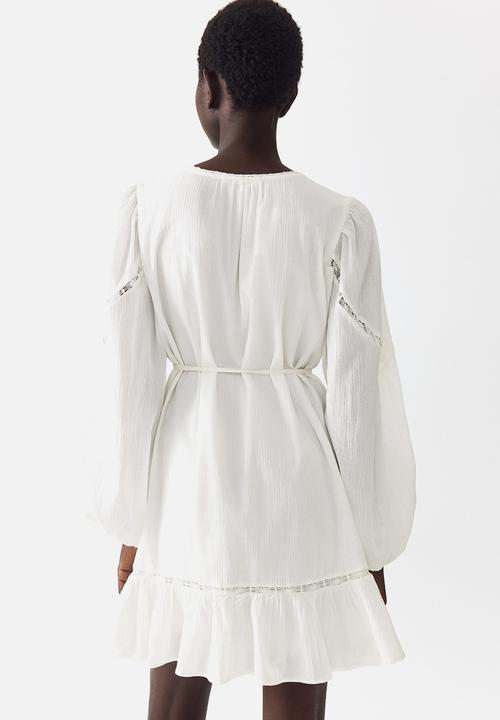 H&M - Cotton tunic dress - white