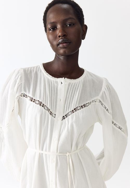 H&M - Cotton tunic dress - white