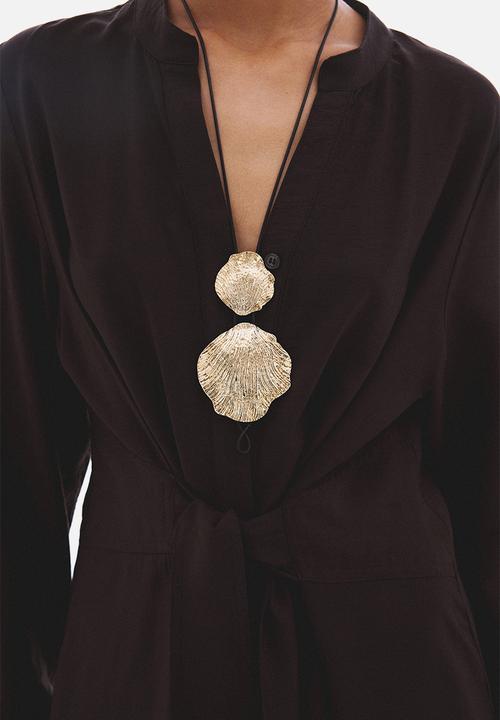 H&M - Tie-belt dress - dark brown