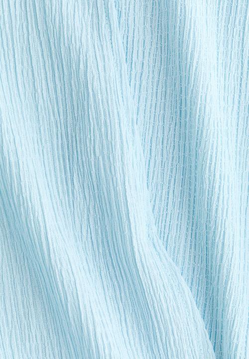H&M - Wrap-detail crinkled top - light blue