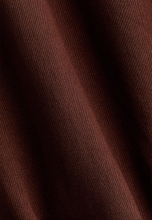 H&M - Oversized bubble-hem jacket - dark rust brown