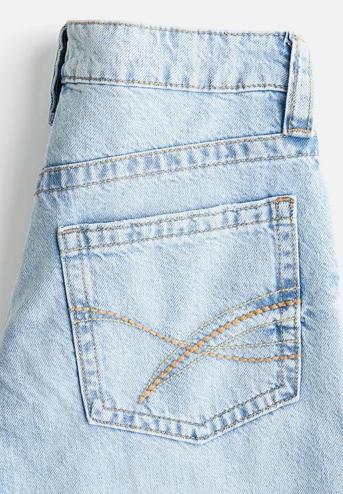 H&M - Baggy wide low waist jeans - light denim blue