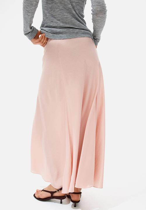 H&M - Viscose-blend maxi skirt - peach pink
