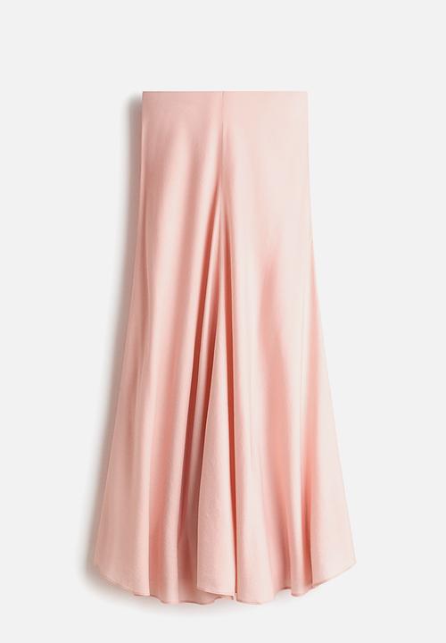 H&M - Viscose-blend maxi skirt - peach pink