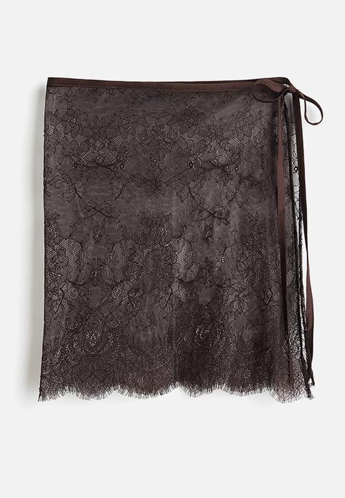 H&M - Lace hip scarf - dark brown