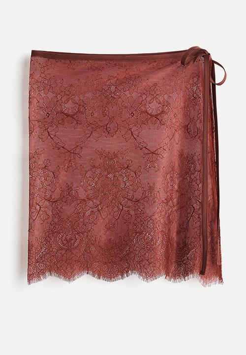 H&M - Lace hip scarf - terracotta