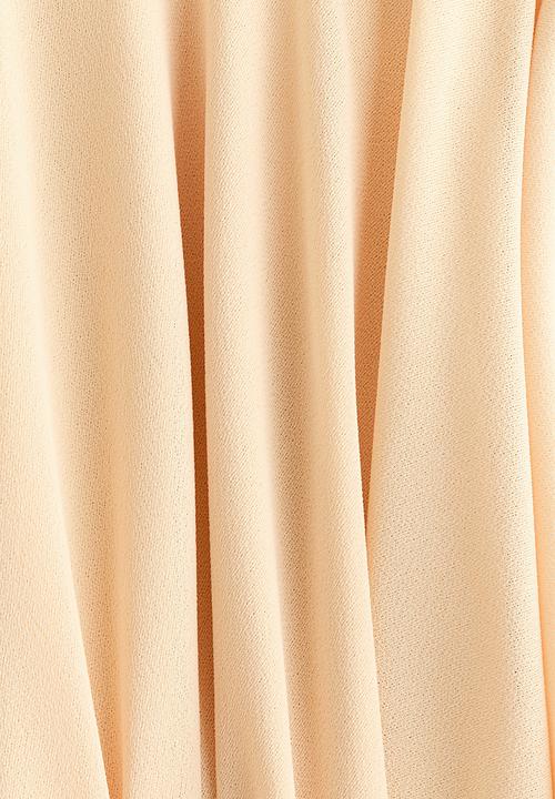 H&M - Tiered tie-belt skirt - light yellow