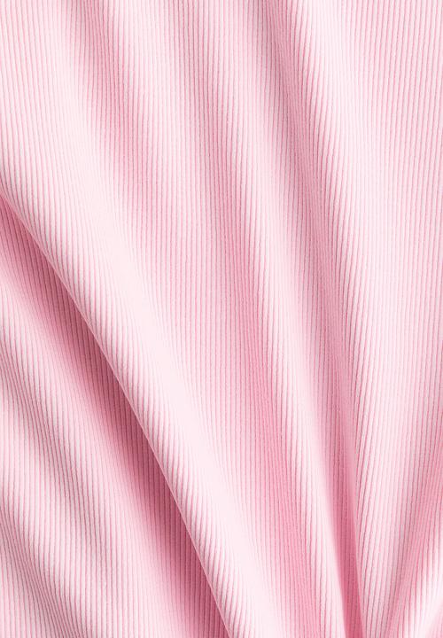 H&M - Boat-neck cotton top - light pink