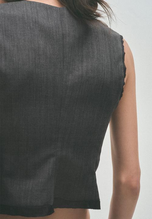H&M - H&M Studio:  Wool waistcoat - dark grey marl