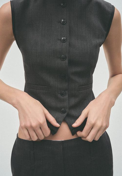 H&M - H&M Studio:  Wool waistcoat - dark grey marl