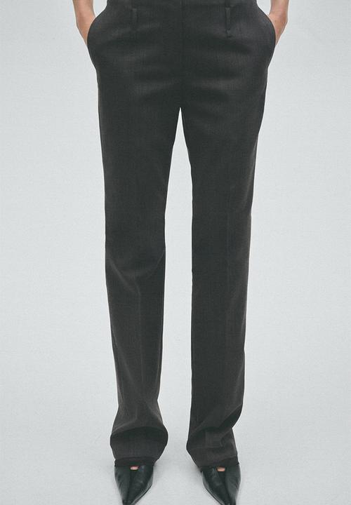 H&M - H&M Studio: Tailored wool trousers - dark grey marl