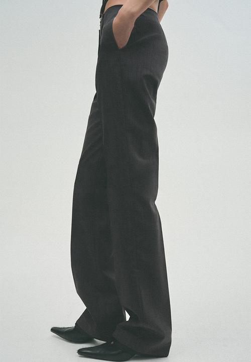 H&M - H&M Studio: Tailored wool trousers - dark grey marl
