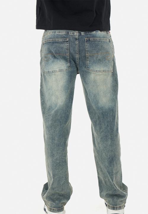 Lee Cooper - HumzaStraight Fit Jeans - Indigo Dirty Stone Wash