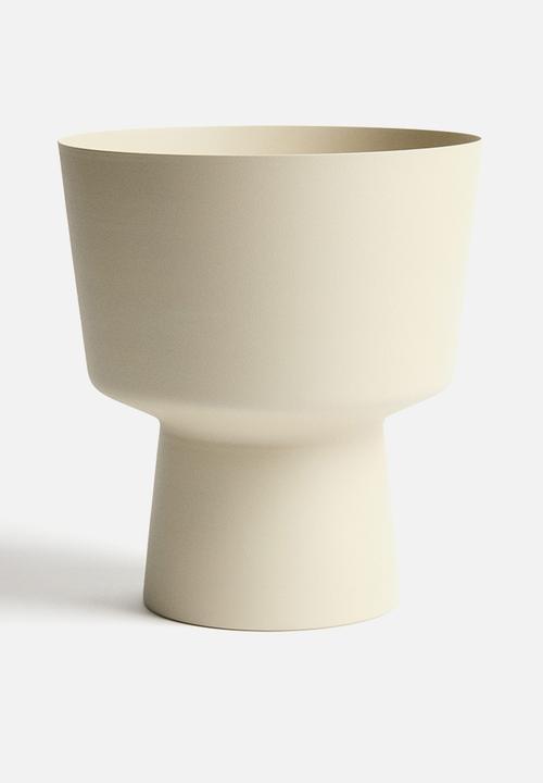 H&M - Metal plant pot - light beige