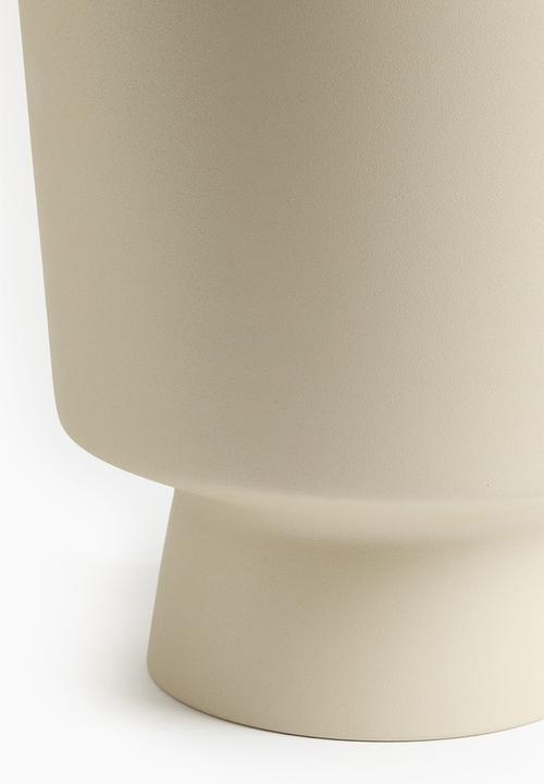 H&M - Large metal plant pot - light beige