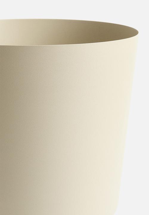 H&M - Large metal plant pot - light beige