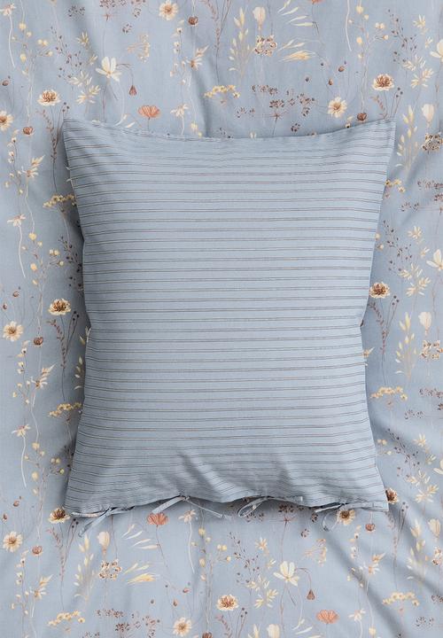 H&M - Floral double/king duvet cover set - dusty blue/floral